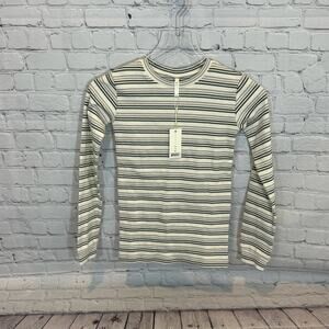 Rylee + Cru Striped Ribbed Shirt